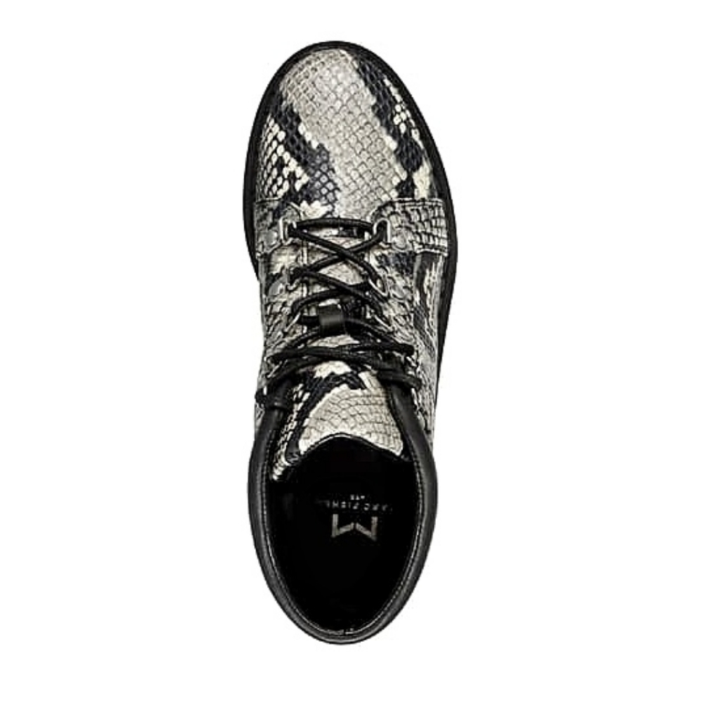 Marc Fisher Lug Kini Leather Snakeskin Combat Boot - Picture 8 of 15
